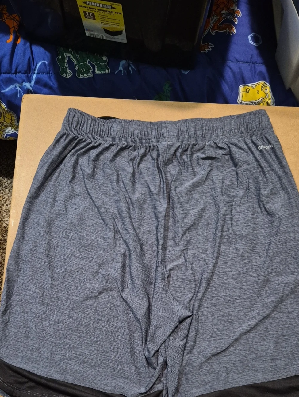 Athletic Works Men's Heather Charcoal Performance Drawstring Shorts